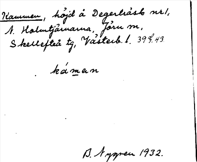 Bild på arkivkortet för arkivposten Kammen