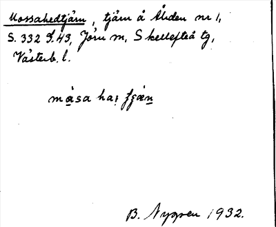 Bild på arkivkortet för arkivposten Mossahedtjärn