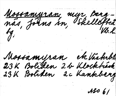 Bild på arkivkortet för arkivposten Mossamyran