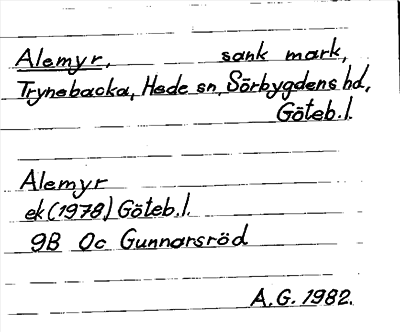 Bild på arkivkortet för arkivposten Alemyr