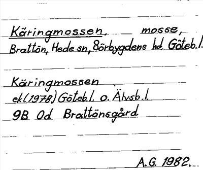 Bild på arkivkortet för arkivposten Käringmossen