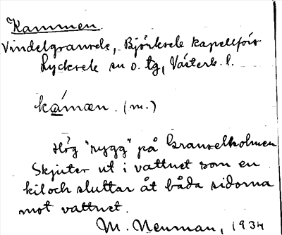 Bild på arkivkortet för arkivposten Kammen