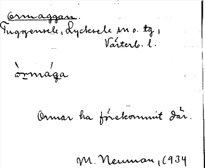 Bild på arkivkortet för arkivposten Ormaggan