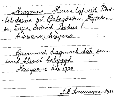 Bild på arkivkortet för arkivposten Hagarne