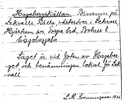 Bild på arkivkortet för arkivposten Hagebergskällan