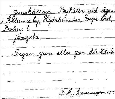 Bild på arkivkortet för arkivposten Janskällan