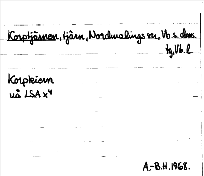 Bild på arkivkortet för arkivposten Korptjärnen