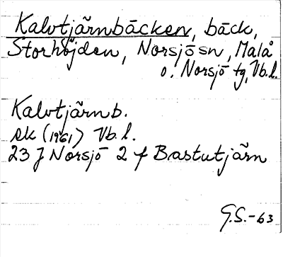 Bild på arkivkortet för arkivposten Kalvtjärnbäcken