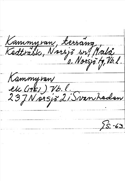 Bild på arkivkortet för arkivposten Kammyran