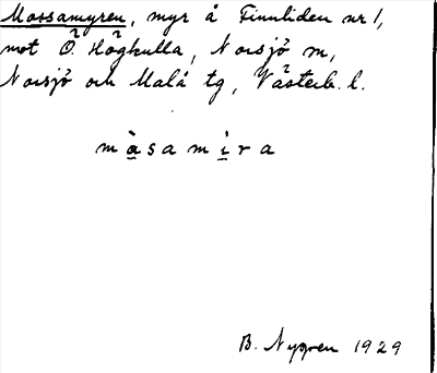 Bild på arkivkortet för arkivposten Mossamyren