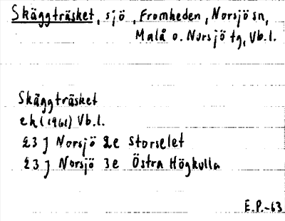 Bild på arkivkortet för arkivposten Skäggträsket