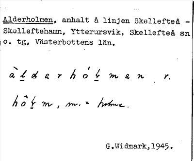 Bild på arkivkortet för arkivposten Alderholmen