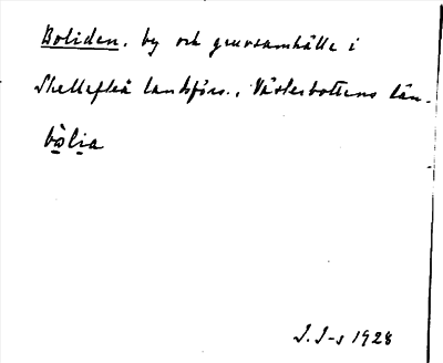 Bild på arkivkortet för arkivposten Boliden