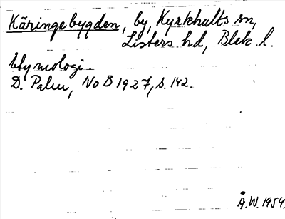 Bild på arkivkortet för arkivposten Käringebygden