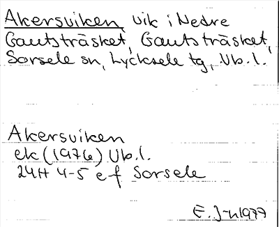 Bild på arkivkortet för arkivposten Akersviken