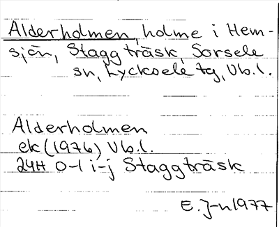 Bild på arkivkortet för arkivposten Alderholmen