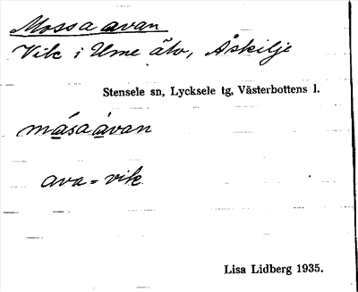 Bild på arkivkortet för arkivposten Mossaavan