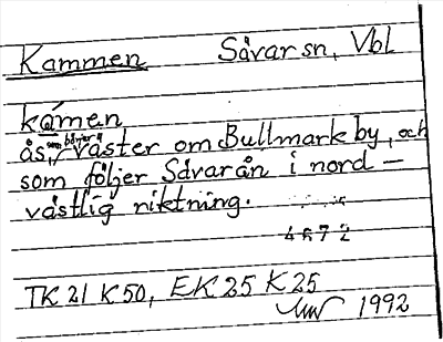 Bild på arkivkortet för arkivposten Kammen