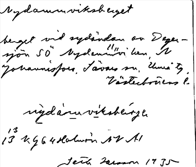 Bild på arkivkortet för arkivposten Nydammviksberget