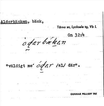 Bild på arkivkortet för arkivposten Alderbäcken