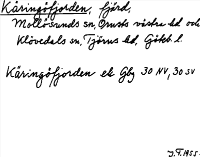 Bild på arkivkortet för arkivposten Käringöfjorden