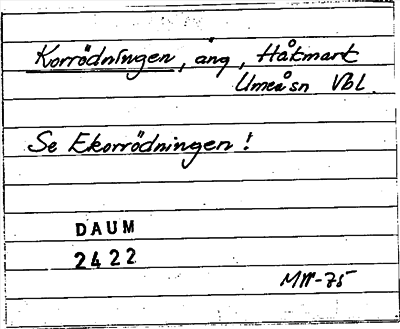 Bild på arkivkortet för arkivposten Korrödningen