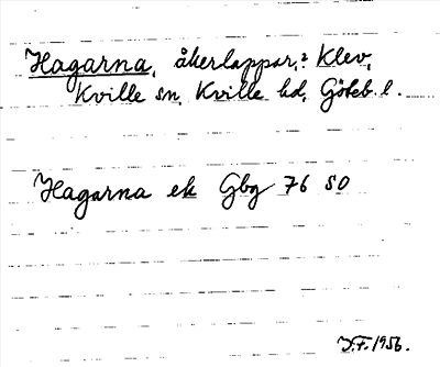 Bild på arkivkortet för arkivposten Hagarna