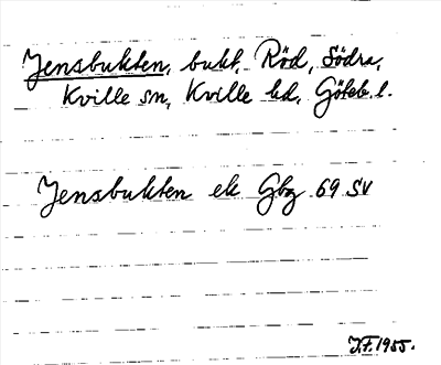 Bild på arkivkortet för arkivposten Jensbukten
