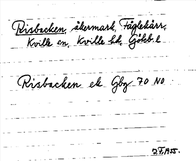 Bild på arkivkortet för arkivposten Risbacken
