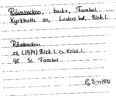 Bild på arkivkortet för arkivposten Rävabacken
