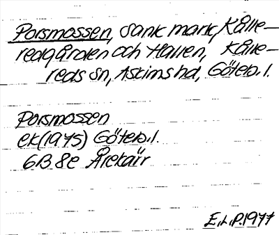 Bild på arkivkortet för arkivposten Porsmossen