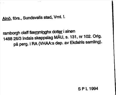 Bild på arkivkortet för arkivposten Alnö