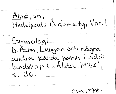 Bild på arkivkortet för arkivposten Alnö