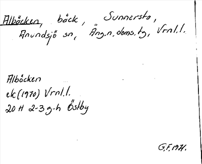 Bild på arkivkortet för arkivposten Albäcken