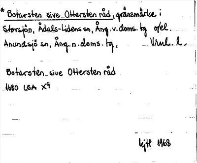 Bild på arkivkortet för arkivposten *Botarsten sive Ottersten råd
