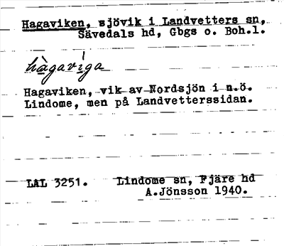 Bild på arkivkortet för arkivposten Hagaviken