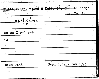 Bild på arkivkortet för arkivposten Hulttjärnen