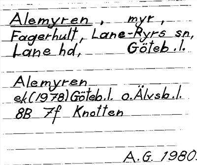 Bild på arkivkortet för arkivposten Alemyren