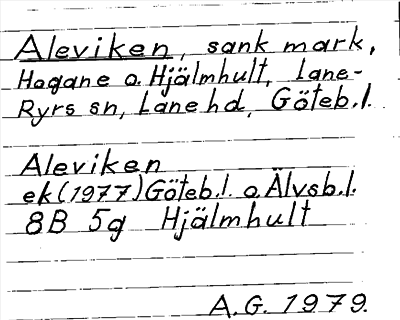 Bild på arkivkortet för arkivposten Aleviken