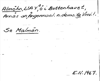 Bild på arkivkortet för arkivposten Almöhn, se Malmön