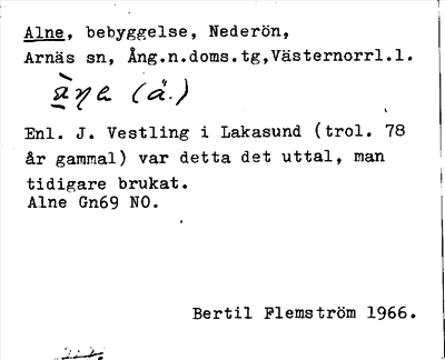 Bild på arkivkortet för arkivposten Alne