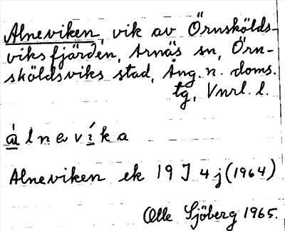 Bild på arkivkortet för arkivposten Alneviken