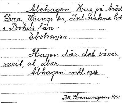 Bild på arkivkortet för arkivposten Alehagen