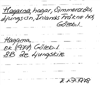 Bild på arkivkortet för arkivposten Hagarna