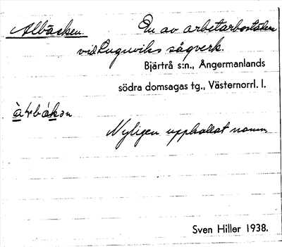 Bild på arkivkortet för arkivposten Albäcken