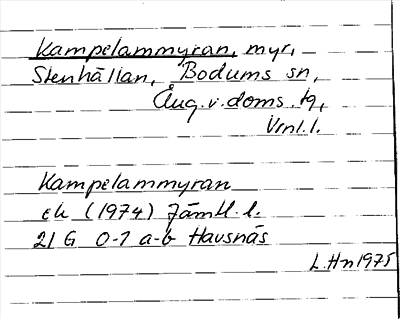 Bild på arkivkortet för arkivposten Kampelammyran