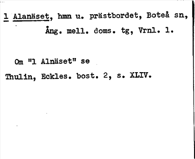 Bild på arkivkortet för arkivposten Alanäset