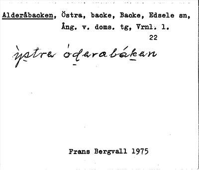 Bild på arkivkortet för arkivposten Alderåbacken