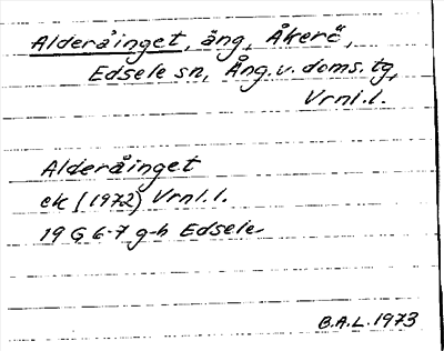Bild på arkivkortet för arkivposten Alderåinget