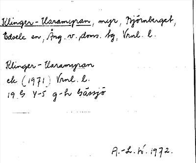 Bild på arkivkortet för arkivposten Klinger-Haramyran